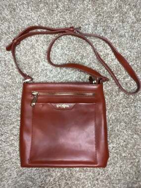 Spartina 449 Brown Leather Crossbody Bag